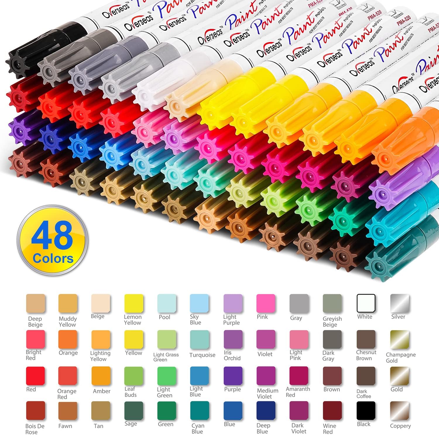 Overseas Oil-Based Metallic Paint Markers - Hình 3